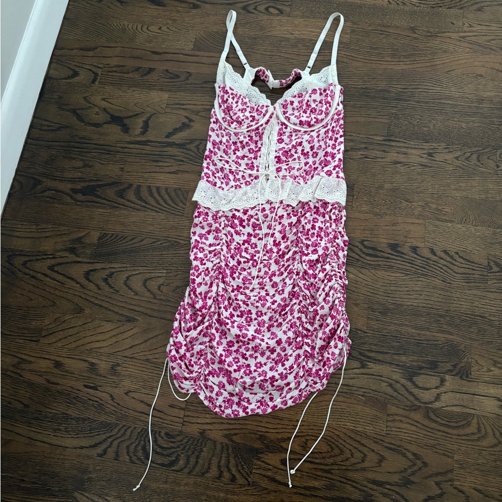 Floral Pink Mini Dress